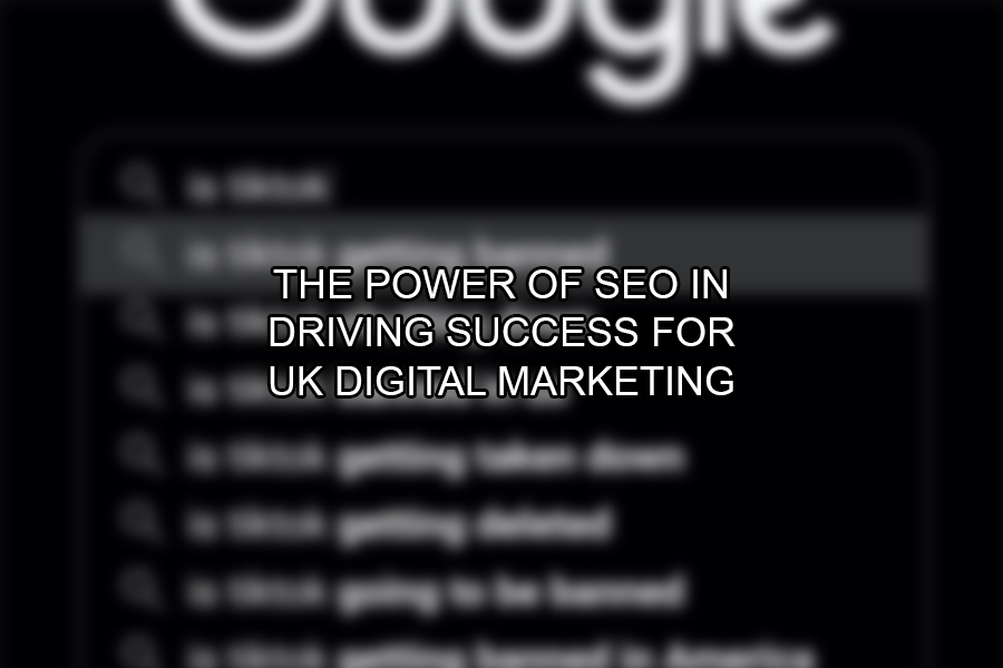 The Power of SEO in Driving Success for UK Digital Marketing